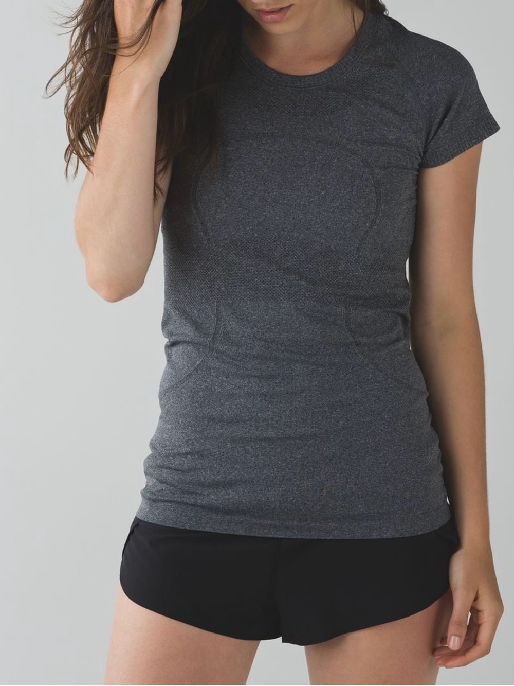 Lululemon Swiftly Tech Gray Crewneck Short Sleeve Athletic Shirt Women’s Size 12